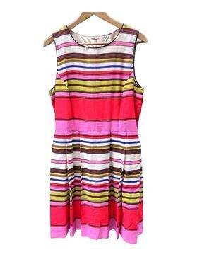 Bianca Nygard Vintage Multi-Colour striped Sleeveless Dress  Size 12